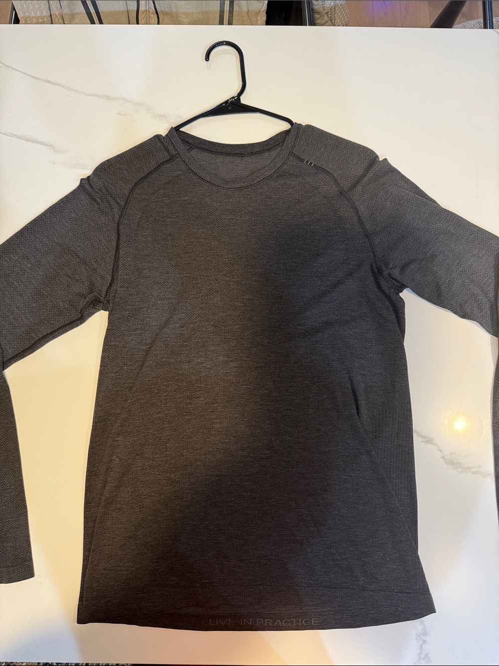 lululemon athletica Men’s Long Sleeve Crew - Dark Charcoal Gray
